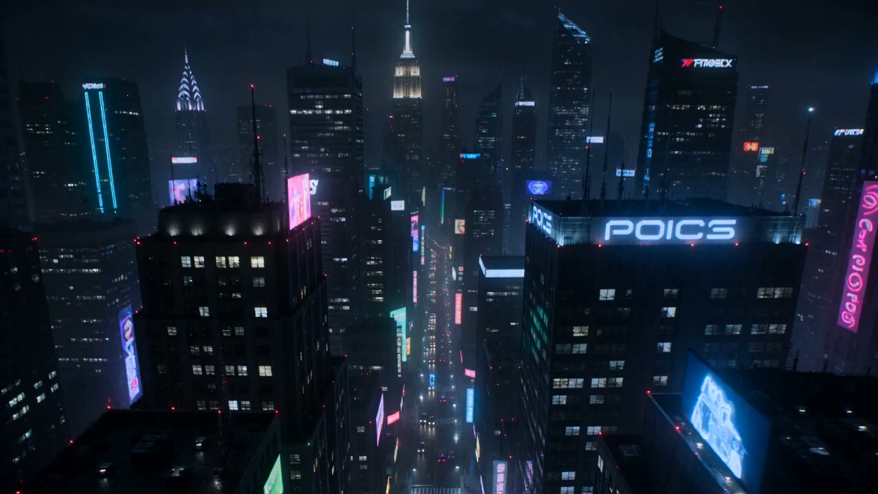 Anime music video — rooftop neon performance